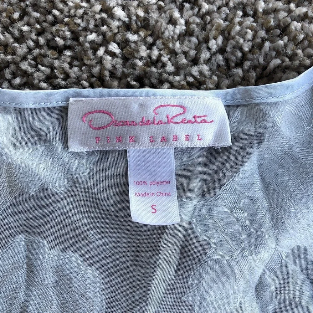 Vintage Oscar De La Renta Nightgown Womens S Pink Label Baby Blue Satin Coquette